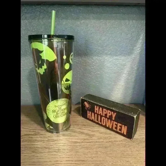 Disney The Nightmare Before Christmas Starbucks® Tumbler with Straw NEW 2024